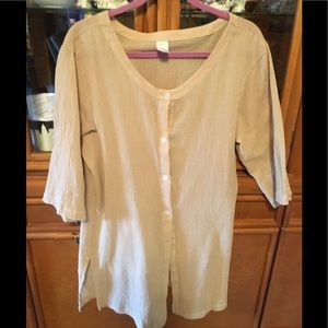 Women’s super comfy button down blouse